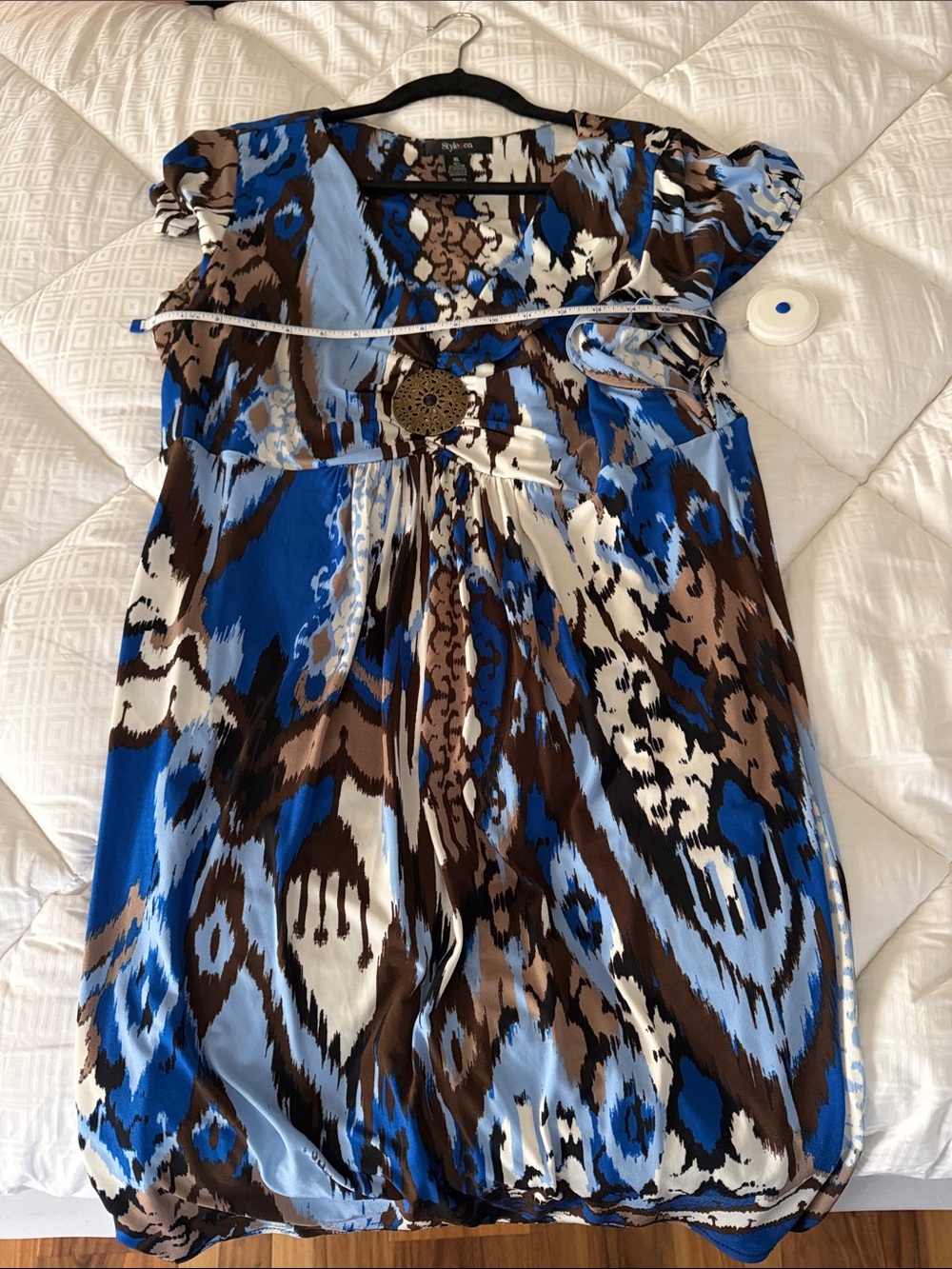 Women’s Blue & Brown Patterned One-Piece Dress - Style & Co.